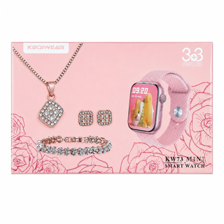 ساعت هوشمند زنانه KEQIWEAR KW73 MINI | همراه با ست گردنبند، دستبند و گوشواره