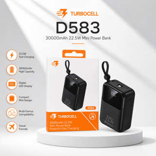 پاوربانک توربوسل مدل D583 | ظرفیت بالا، شارژ سریع و نمایشگر دیجیتال