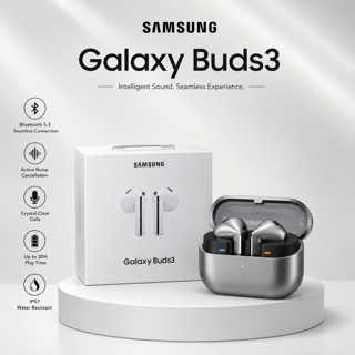 هدفون بلوتوثی Samsung Galaxy Buds3 | نویز کنسلینگ هوشمند، صدای شفاف و طراحی مدرن